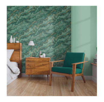 Papier Peint ERISMANN Collection ELLE DECORATION 4 12219-19 Vert eau