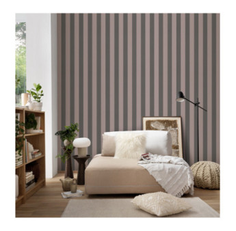 Papier Peint ERISMANN Collection MELISSA 10361-48 Rose anthracite