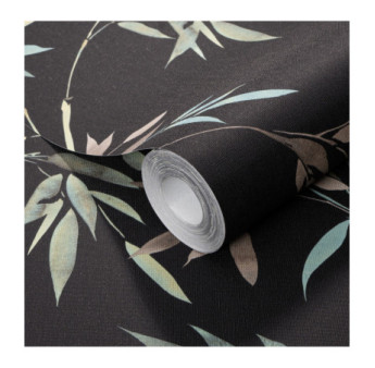 Papier Peint ERISMANN Collection MARTINIQUE 10388-15 Fond noir