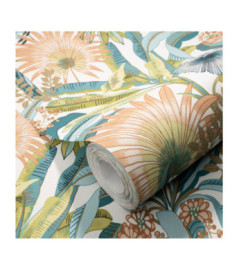 Papier Peint ERISMANN Collection MARTINIQUE 10390-18 Bleu turquoise
