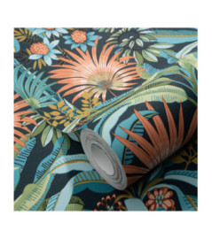 Papier Peint ERISMANN Collection MARTINIQUE 10390-19 Bleu fonce