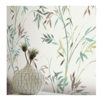 Papier Peint ERISMANN Collection MARTINIQUE 12188-18 Vert celadon