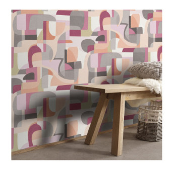 Papier Peint ERISMANN Collection GENTLE 10432-06 Rose gris