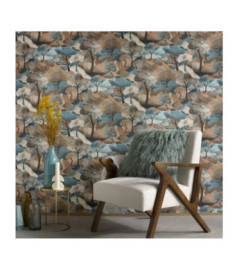 Papier Peint ERISMANN Collection GENTLE 10433-19 Bleu terracotta