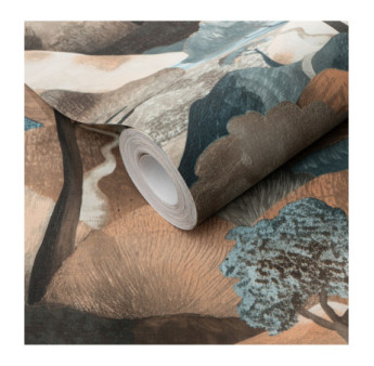 Papier Peint ERISMANN Collection GENTLE 10433-19 Bleu terracotta