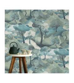 Papier Peint ERISMANN Collection GENTLE 12209-07 Vert bleu