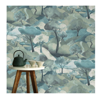 Papier Peint ERISMANN Collection GENTLE 12209-07 Vert bleu