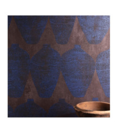 Papier Peint MASUREEL Collection Terra Hemia Indigo (70cm) TER205