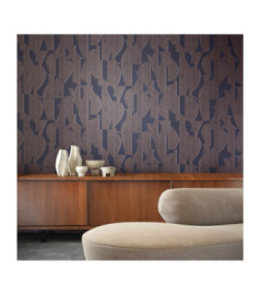Papier Peint MASUREEL Collection Terra Tasos Chocolate (70cm) TER304