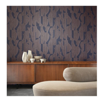 Papier Peint MASUREEL Collection Terra Tasos Chocolate (70cm) TER304