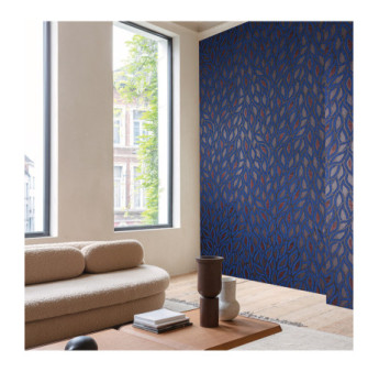 Papier Peint MASUREEL Collection Terra Maeva Indigo (70cm) TER406