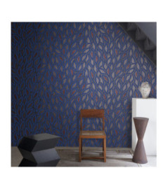 Papier Peint MASUREEL Collection Terra Maeva Indigo (70cm) TER406