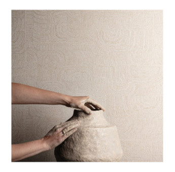 Papier Peint MASUREEL Collection Terra Tehani Kaolin (70cm) TER504