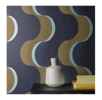 Papier Peint MASUREEL Collection Rhapsody Flow Amazonite  RHA103