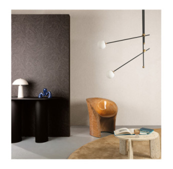 Papier Peint MASUREEL Collection Rock Zebra Coffee  ROC103