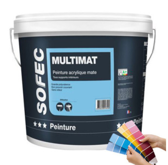 Peinture SOFEC Multimat acrylique teinte pastel 15L