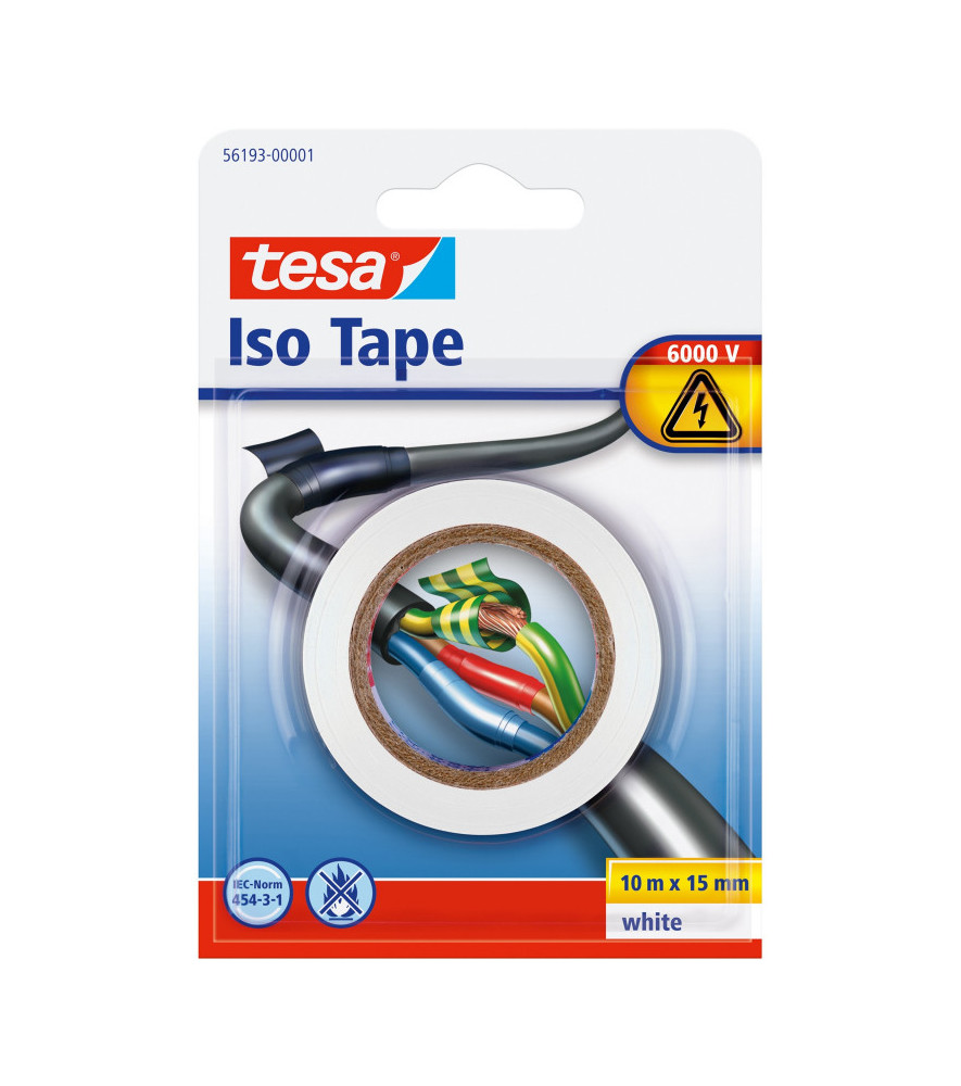 Adhésif Isolation Electrique TESA blanc 10mx15mm Adhésif Isolation Electrique TESA blanc 10mx15mm
