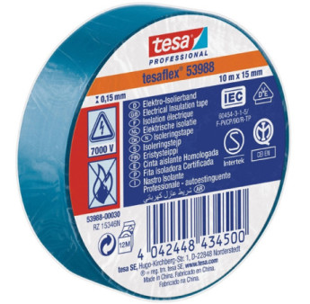 Adhésif Isolation Electrique TESA bleu 10mx15mm