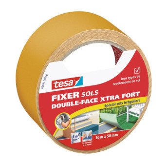 Adhésif double face Adhésion Forte pour sols TESA 10mx50mm