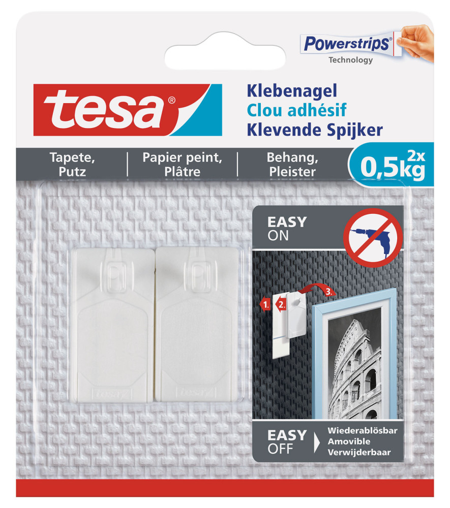 Clou Adhésif pour mur peint et papier peint TESA 0,5kg