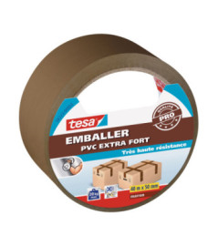 Adhésif d'emballage Extra Fort TESA marron 40mx50mm
