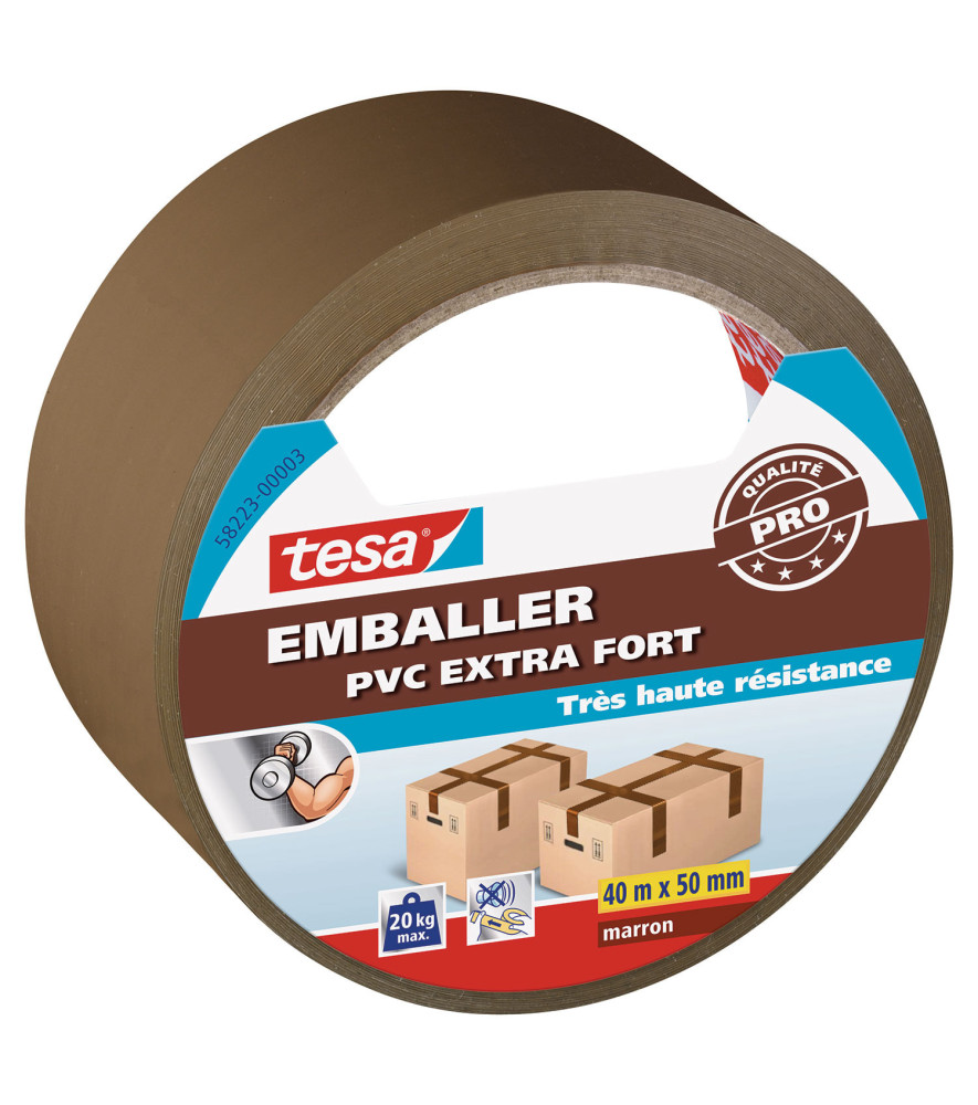 Adhésif d'emballage Extra Fort TESA marron 40mx50mm Adhésif d'emballage Extra Fort TESA marron 40mx50mm