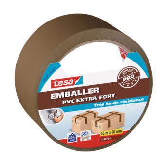 Adhésif d'emballage Extra Fort TESA marron 40mx50mm