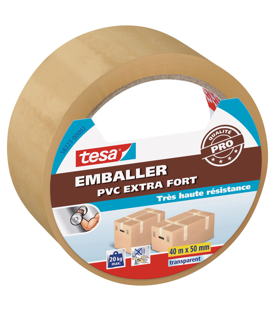 Adhésif d'emballage Extra Fort TESA transparent 40mx50mm Adhésif d'emballage Extra Fort TESA transparent 40mx50mm