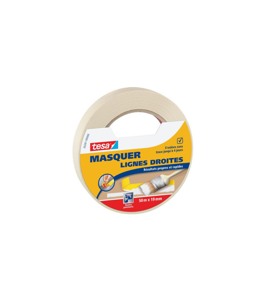 Adhésif de masquage lignes droites TESA 50mx19mm Adhésif de masquage lignes droites TESA 50mx19mm