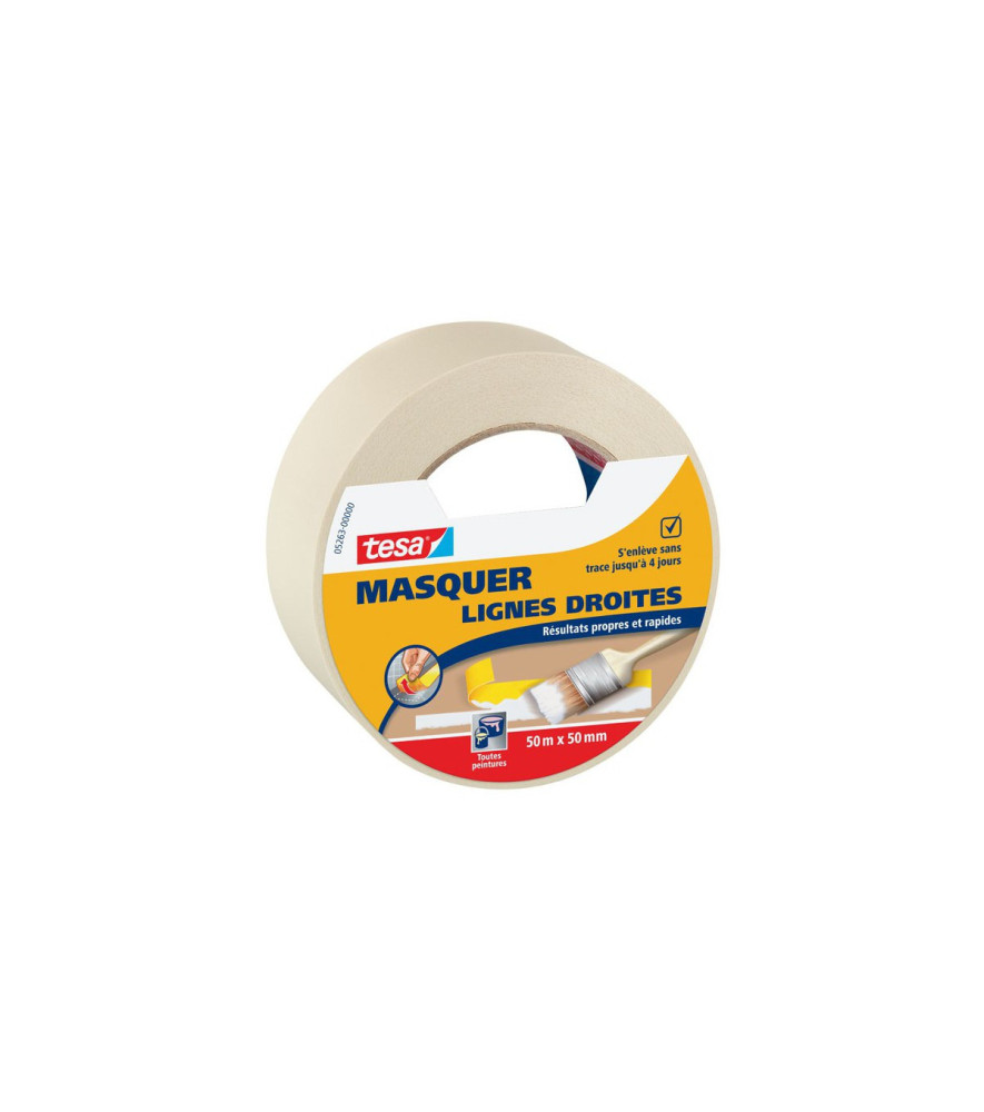 Adhésif de masquage lignes droites TESA 50mx50mm Adhésif de masquage lignes droites TESA 50mx50mm