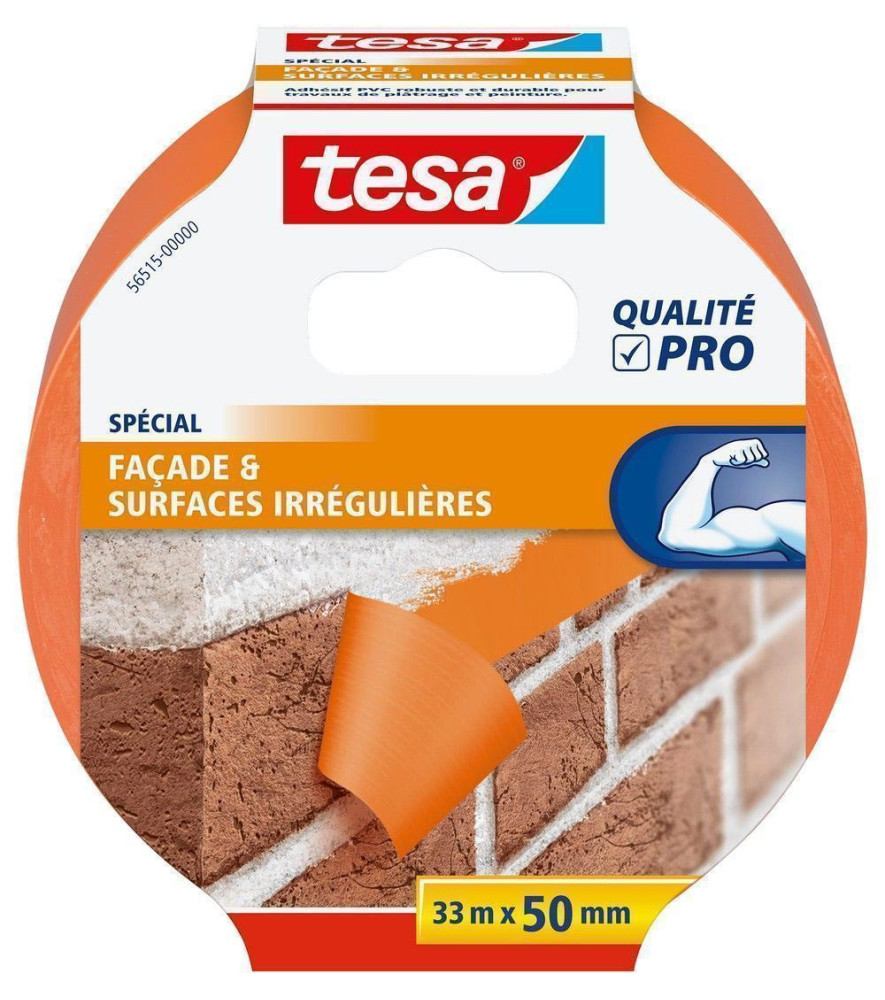 Adhésif de masquage Orange PVC Bâtiment TESA 33mx50mm Adhésif de masquage Orange PVC Bâtiment TESA 33mx50mm