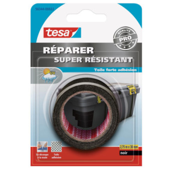 Adhésif de Réparation toilé Super Résistant TESA noir 2,75mx38mm