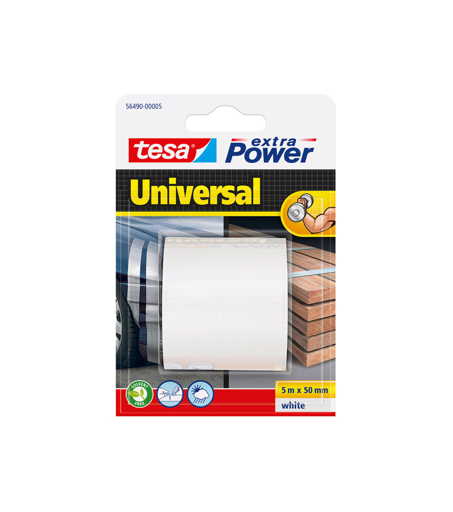 Adhésif de Réparation toilé Eco XP Universel TESA blanc 5mx50mm Adhésif de Réparation toilé Eco XP Universel TESA blanc 5mx50mm