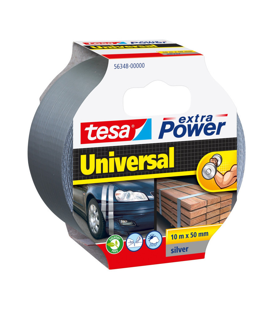 Adhésif de Réparation toilé Eco XP Universel TESA gris 10mx50mm Adhésif de Réparation toilé Eco XP Universel TESA gris 10mx50mm