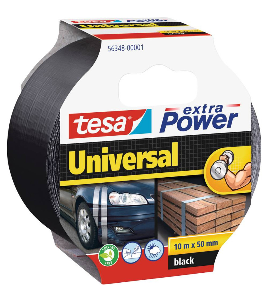 Adhésif de Réparation toilé Eco XP Universel TESA noir 10mx50mm Adhésif de Réparation toilé Eco XP Universel TESA noir 10mx50mm