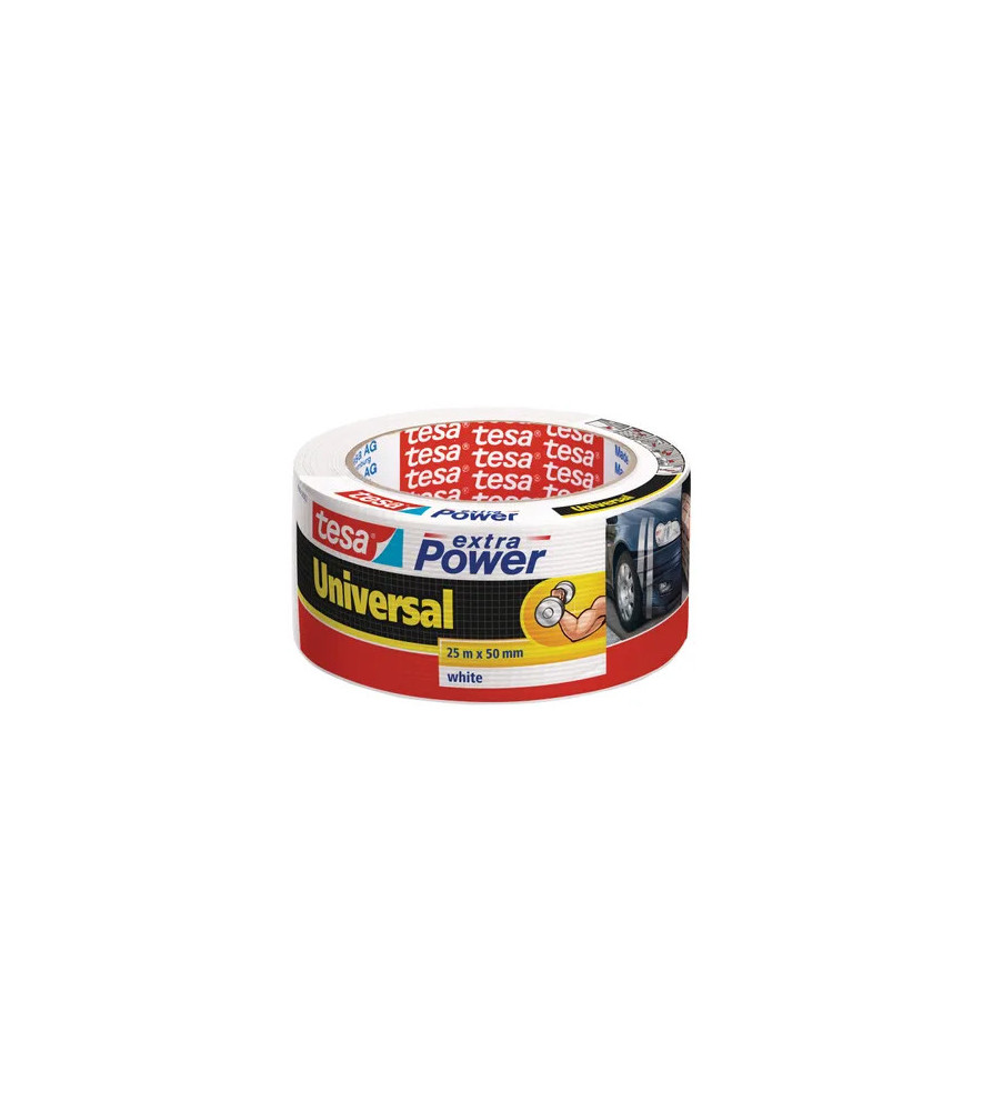 Adhésif de Réparation toilé Eco XP Universel TESA blanc 25mx50mm Adhésif de Réparation toilé Eco XP Universel TESA blanc 25mx50mm