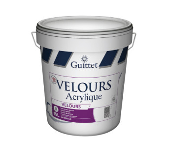 Peinture GUITTET Eco Velours Acrylique blanc 15L