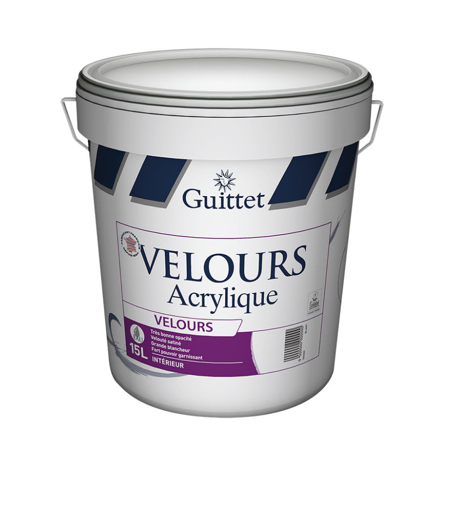 Peinture GUITTET Eco Velours Acrylique teintée 15L Peinture GUITTET Eco Velours Acrylique teintée 15L