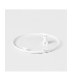 Assiette Porcelaine  'Chien' diam 17Cm