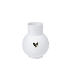 RÄDER Vase Porcelaine Boule Coeur Or 13cm