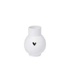 RÄDER Mini Vase Porcelaine Boule Coeur Or H9cm