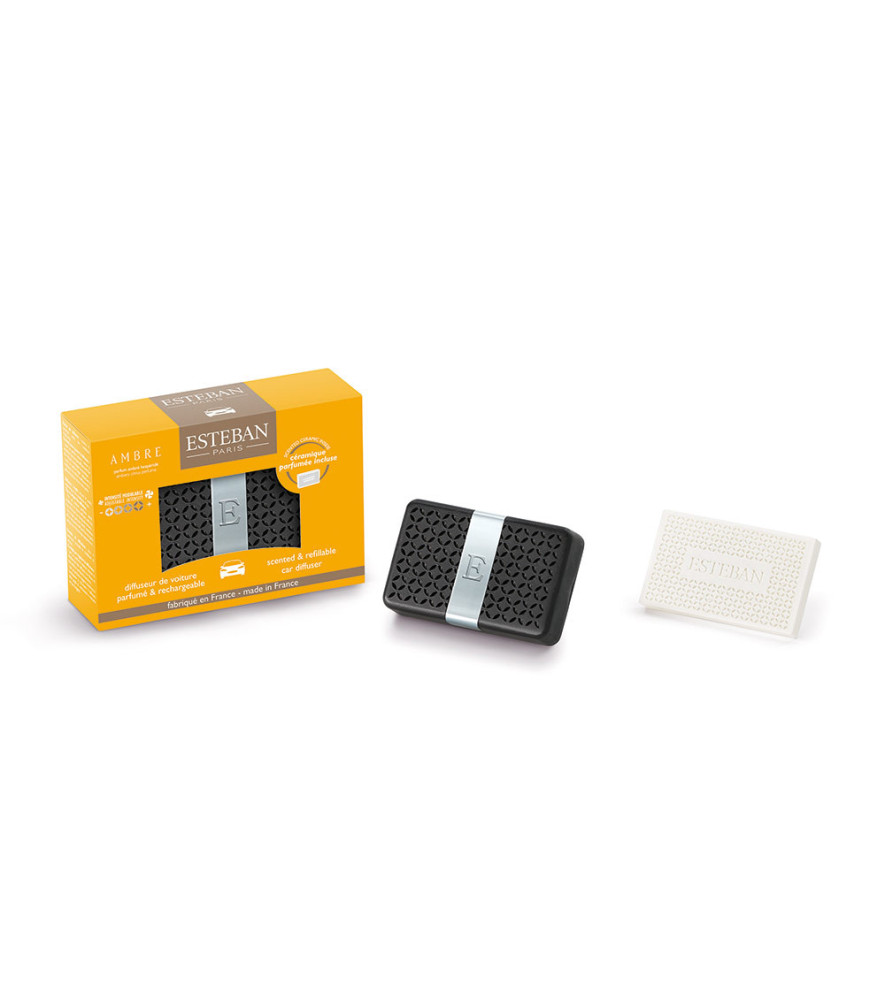 ESTEBAN Diffuseur de voiture parfumé et rechargeable AMBRE ESTEBAN Diffuseur de voiture parfumé et rechargeable AMBRE