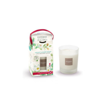 ESTEBAN Bougie parfumée rechargeable LOTUS et AMANDE DOUCE 180g