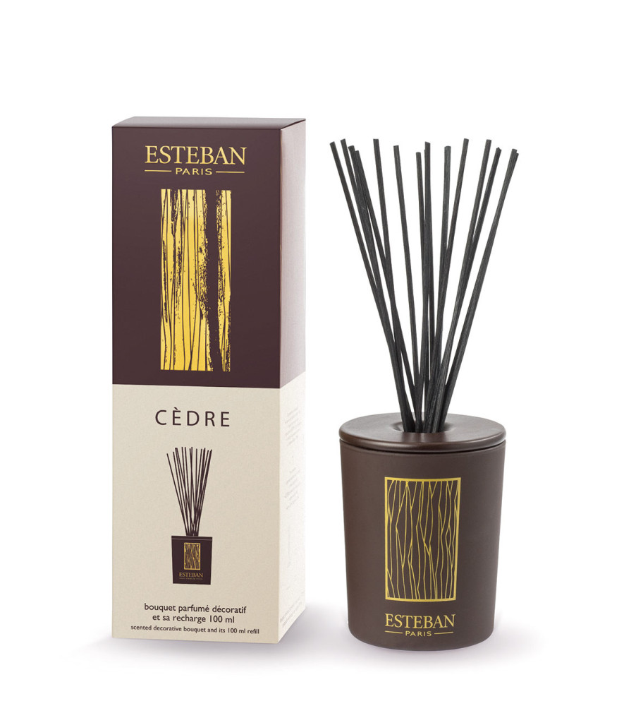 ESTEBAN Bouquet parfumé décoratif rechargeable CÈDRE 100ml ESTEBAN Bouquet parfumé décoratif rechargeable CÈDRE 100ml