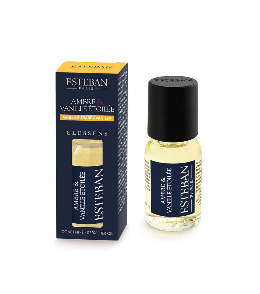 ESTEBAN Concentré de parfum Elessens AMBRE et VANILLE ETOILEE 15ml ESTEBAN Concentré de parfum Elessens AMBRE et VANILLE ETOILEE 15ml