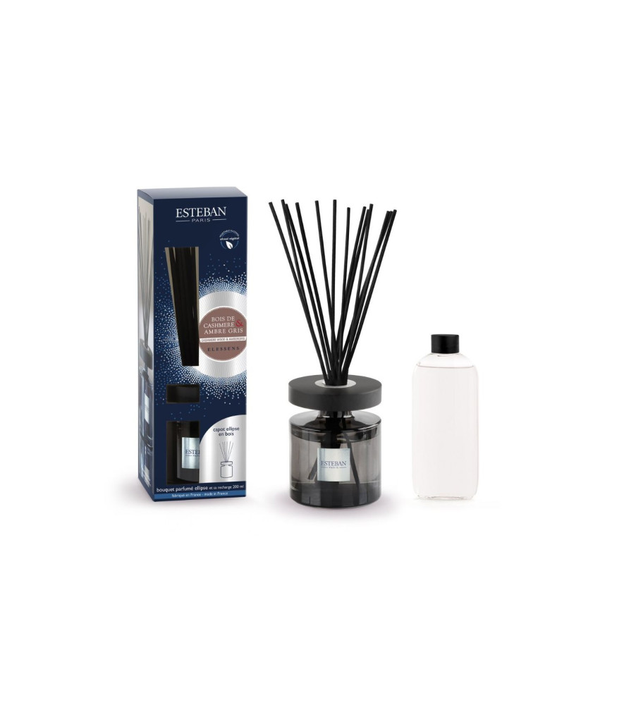 ESTEBAN Bouquet parfumé Ellipse rechargeable Bois de cashmere & Ambre gris 200ml ESTEBAN Bouquet parfumé Ellipse rechargeable Bois de cashmere & Ambre gris 200ml