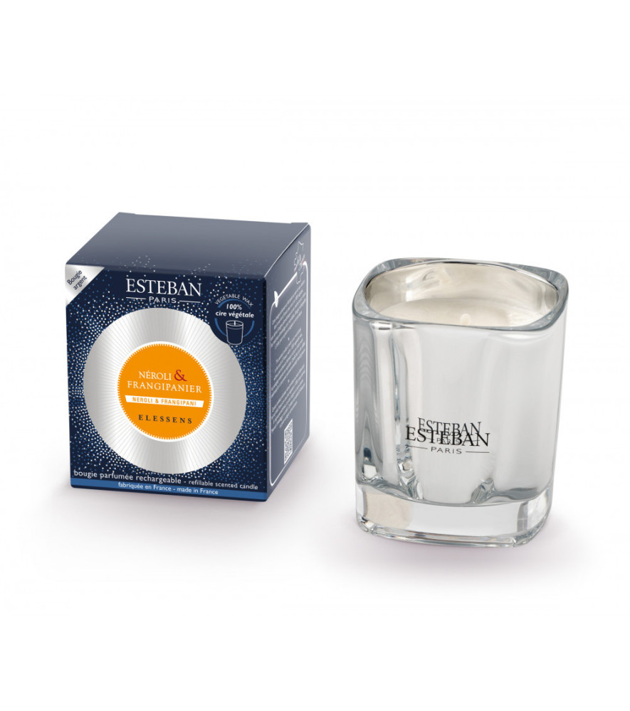 ESTEBAN Bougie parfumée rechargeable Elessens NÉROLI et FRANGIPANIER 180g ESTEBAN Bougie parfumée rechargeable Elessens NÉROLI et FRANGIPANIER 180g