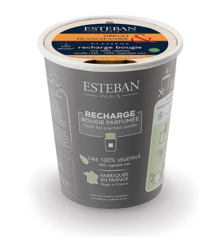 Recharge pour bougie parfumée NÉROLI et FRANGIPANIER 180g Recharge pour bougie parfumée NÉROLI et FRANGIPANIER 180g