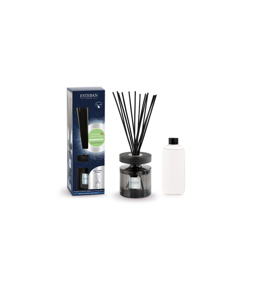 ESTEBAN Bouquet parfumé Ellipse rechargeable THÉ BLANC et YLANG YLANG 200ml ESTEBAN Bouquet parfumé Ellipse rechargeable THÉ BLANC et YLANG YLANG 200ml