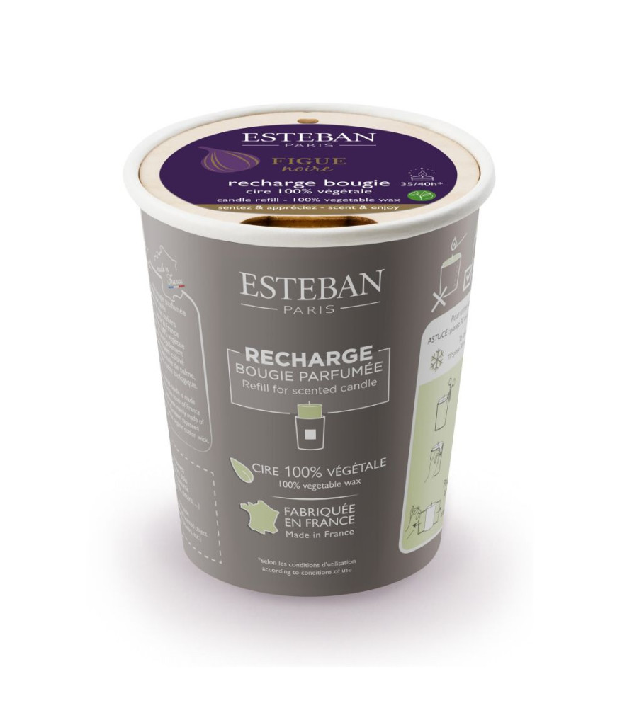 ESTEBAN Recharge pour bougie parfumée FIGUE NOIRE 180g ESTEBAN Recharge pour bougie parfumée FIGUE NOIRE 180g